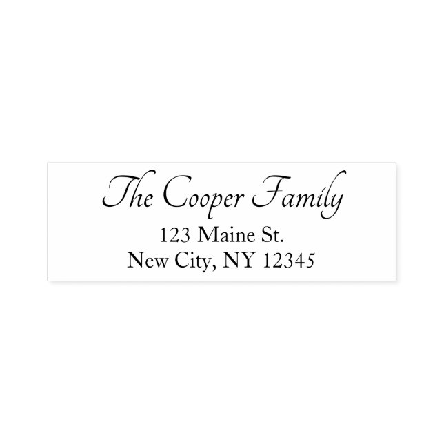 Returadressen Namn Helgdag i elegant Script-familj Självfärgande Stämpel (Design)