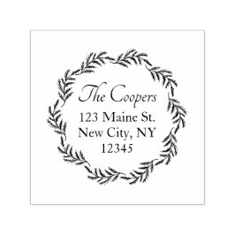 Returadressen Namn Helgdag i elegant Script-familj Självfärgande Stämpel