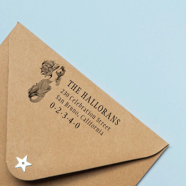 Returadressen Namn i Anpassningsbarna  för klassis Stämpel (Skapare uppladdad)