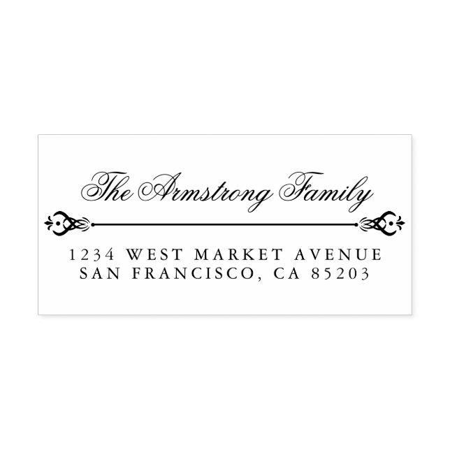 Returadressen Namn i Anpassningsbarna i Classic Di Stämpel (Tryck)