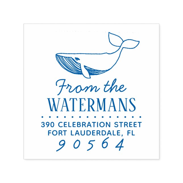 Returadressen Namn i den enkla handdragna valfamil Självfärgande Stämpel (Design)