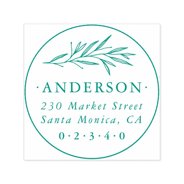 Returadressen Namn i den klassiska botaniska famil Självfärgande Stämpel (Design)