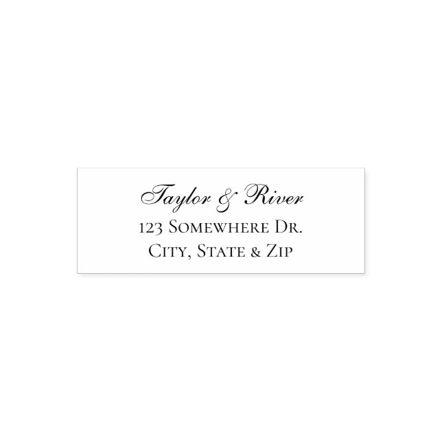 RETURADRESSEN NAMN i ELEGANT ANPASSNINGSBAR  Självfärgande Stämpel (Design)