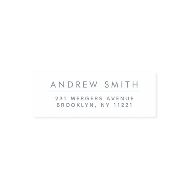 Returadressen Namn i enkel typografi Självfärgande Stämpel (Design)