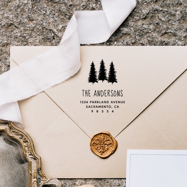 Returadressen Namn i familjen Träd i Självfärgande Stämpel (Skapare uppladdad)