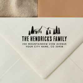 Returadressen Namn i  i bergen och Gräset Sketch-f Stämpel