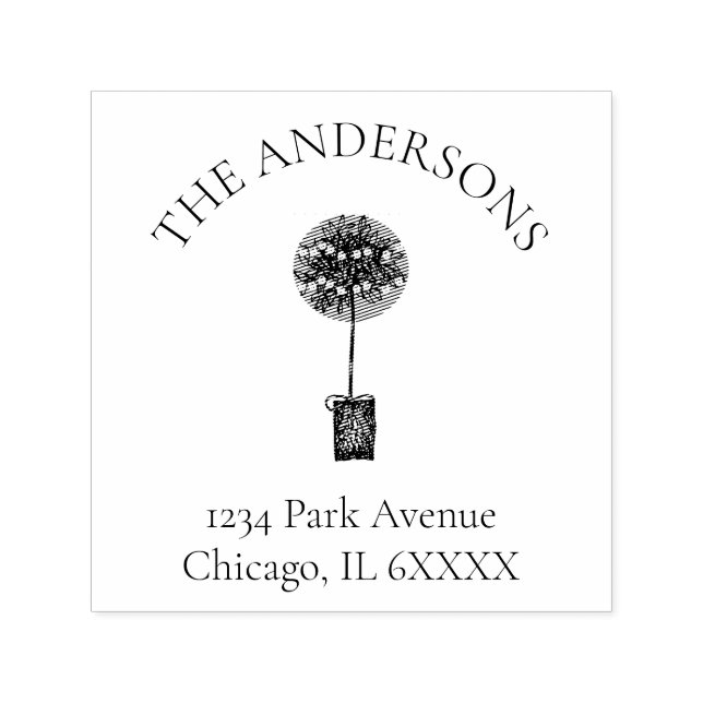 Returadressen Namn i julfamiljen Självfärgande Stämpel (Design)