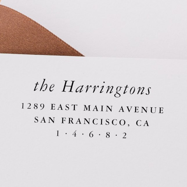 Returadressen Namn i klassens minimalistiska famil Självfärgande Stämpel (Skapare uppladdad)