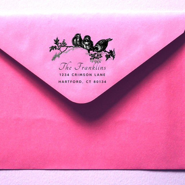 Returadressen Namn i Logotyp med anpassningsbar  Stämpel (Skapare uppladdad)