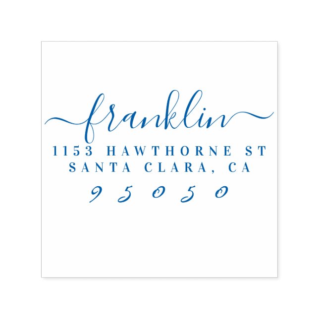 Returadressen Namn i Snyggt med anpassningsbar  Självfärgande Stämpel (Design)