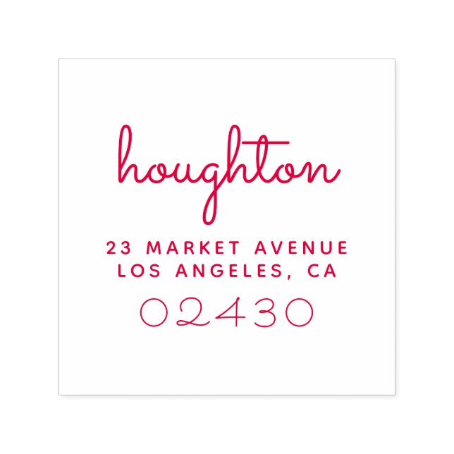 Returadressen Namn i svenska skriptfamiljen Självfärgande Stämpel (Design)