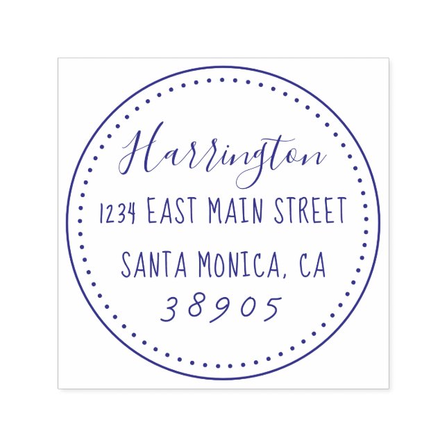 Returadressen Namn i svenska skriptfamiljen Självfärgande Stämpel (Design)