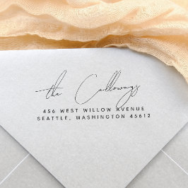 Returadressen Namnteckning  för skriptkalligrafi Självfärgande Stämpel