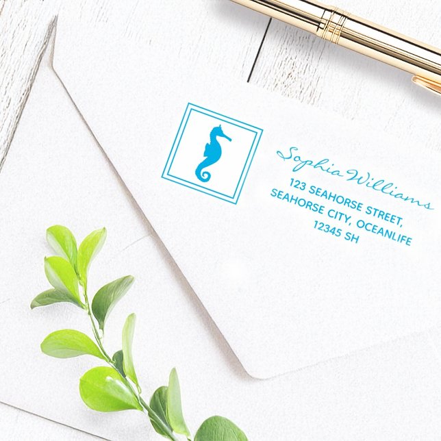 Returadressen Nautisk sjöhäst Självfärgande Stämpel (Skapare uppladdad)