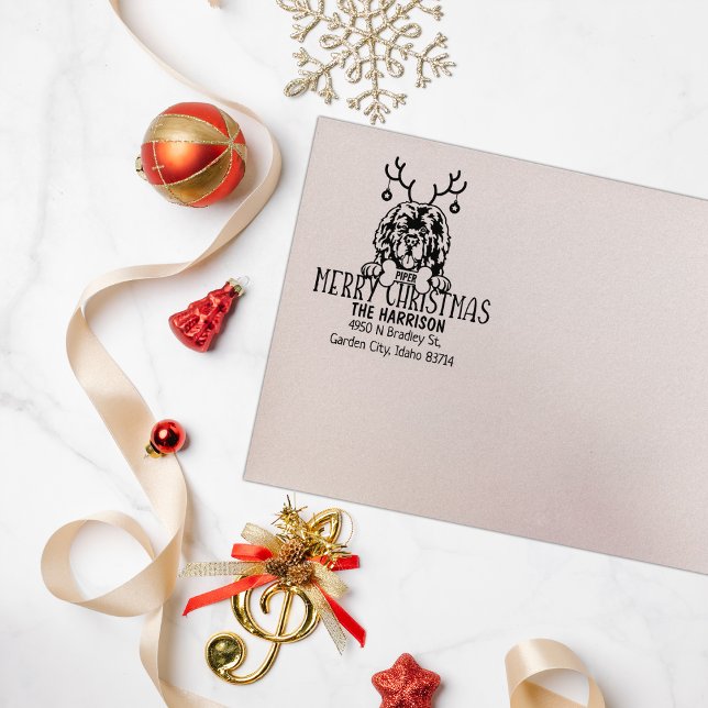 Returadressen Newfoundland Hund Stämpel (Skapare uppladdad)