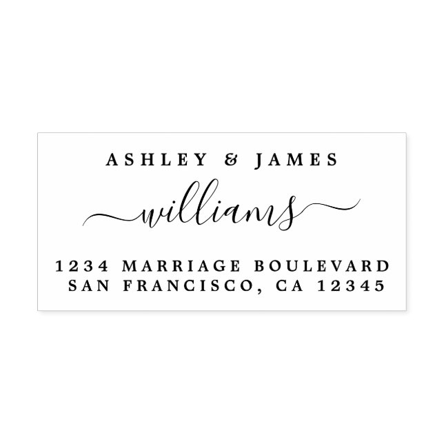 Returadressen Nytt efternamn för chic Namn Självfärgande Stämpel (Design)