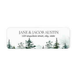 Returadressen om landskapet Gräs i Träd Returadress Etikett