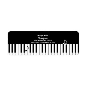Returadressen Piano Nycklar Tangentbord Returadress Etikett