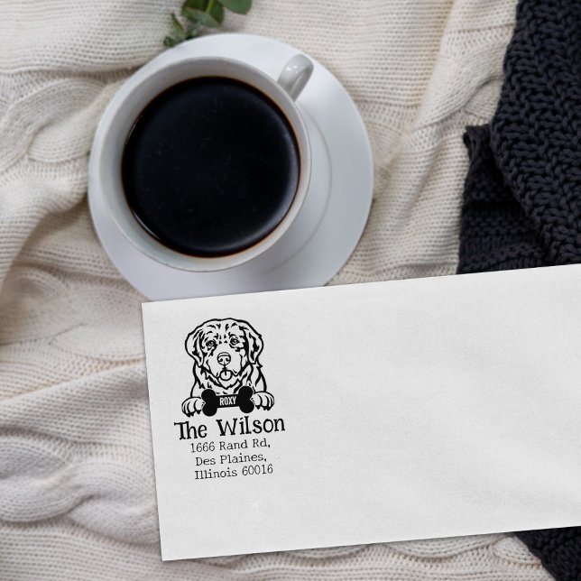 Returadressen Pyrenean Mountain Hund Stämpel (Skapare uppladdad)