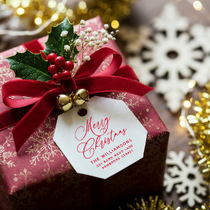 Returadressen Red Romantic God jul Script Självfärgande Stämpel