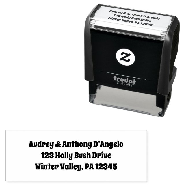 Returadressen Retro Stil Lettering Anpassningsbar Självfärgande Stämpel (In Situ)