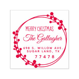 Returadressen ring God jul i jul Självfärgande Stämpel