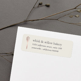 Returadressen ro Guld Whisk Bakery Returadress Etikett