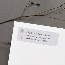 Returadressen ro Guld Whisk Bakery Returadress Etikett