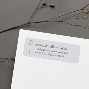 Returadressen ro Guld Whisk Bakery Returadress Etikett