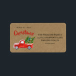 Returadressen Röd Lastbil Merry med Vintagen Water Adressetikett<br><div class="desc">Lastbil Merry Return-adressetikett för vattenfärgen Vintage - vilken roligt, festive touch för din helgdag-korrespondens. Etiketten har en vattenfärgsröd vintage lastbil som har flera Julgranar. Redigerbar text lyder " Vi önskar er ett God jul". Julen är i söt manustypografi. All text kan redigeras. Vår mall av hög kvalitet gör det enkelt...</div>