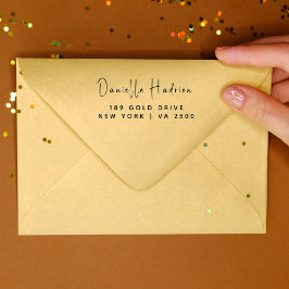 Returadressen Rubber för formellt eget namn Stämpel