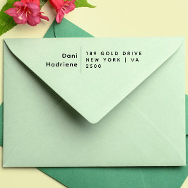 Returadressen Rubber för formellt eget namn Stämpel