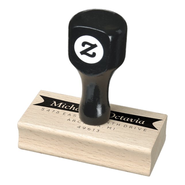 Returadressen Rubber Frimärke i Chic Bröllop Stämpel (Stämpel)