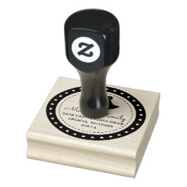 Returadressen Rubber Frimärke i julsalen i Klockor Stämpel