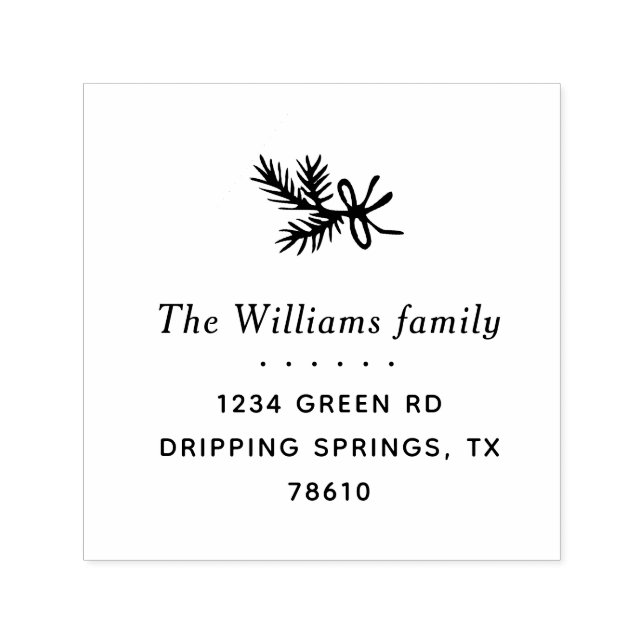 returadressen Rubber Frimärke under vintern Självfärgande Stämpel (Design)