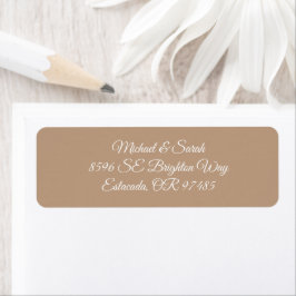 Returadressen Rustic Champagne Beige Returadress Etikett