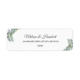 Returadressen Rustic Greenery Eucalyptus Foliage Returadress Etikett