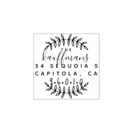 Returadressen Rustic Hand Lettered Script Family Stämpel