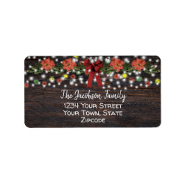 Returadressen Rustic jul Garland & Ljus Adressetikett