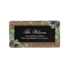 Returadressen Rustic jul Säsong Adressetikett