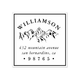 Returadressen Rustic Mountain Sketch Stämpel