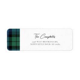 Returadressen Rustic Play Campbell Tartan Returadress Etikett