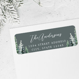 Returadressen Rustic Sage Gräs Forest Helgdag Returadress Etikett