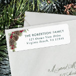Returadressen Rustic Winter Botanical Gräs Cones Returadress Etikett<br><div class="desc">Den här etiketten för julreturadress innehåller en klassisk helgdag med vintervattenfärgen gräs,  vintergröna sprickor,  hullbär och mörk Jägare grönt text. Checka ut samlingen för många matchande produkter,  eller kontakta mig genom Zazzle-Chatta om du vill ha ytterligare matchande produkter eller andra färgvägar.</div>