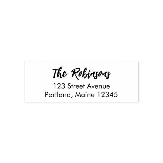 Returadressen Senaste namn för modernt penselskrip Självfärgande Stämpel (Design)