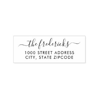 Returadressen Senaste namn i Modern Calligraphy Sc Stämpel