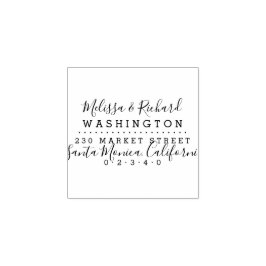 Returadressen Serif & Script Bröllop Stämpel