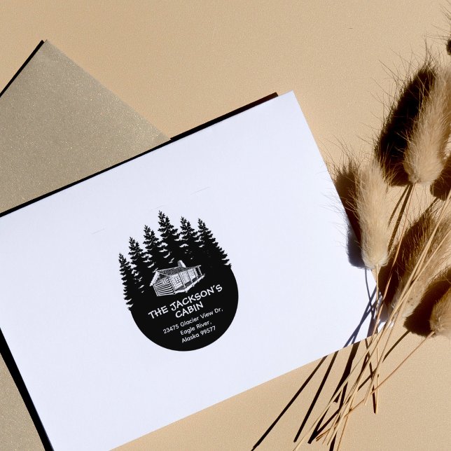 Returadressen Skåp för skogsfamilj Stämpel (Skapare uppladdad)