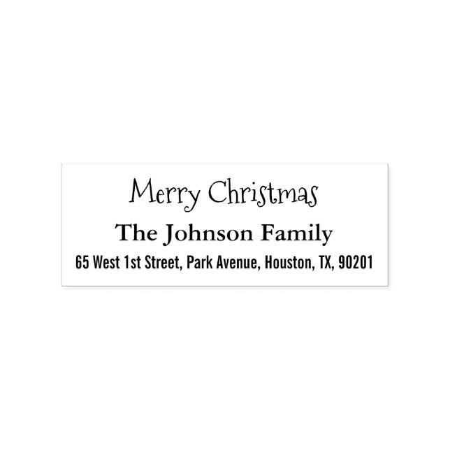 Returadressen Skapa Anpassningsbar God jul Helgdag Stämpel (Tryck)