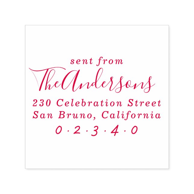 Returadressen Skickad från Anpassningsbarna  i Nam Självfärgande Stämpel (Design)